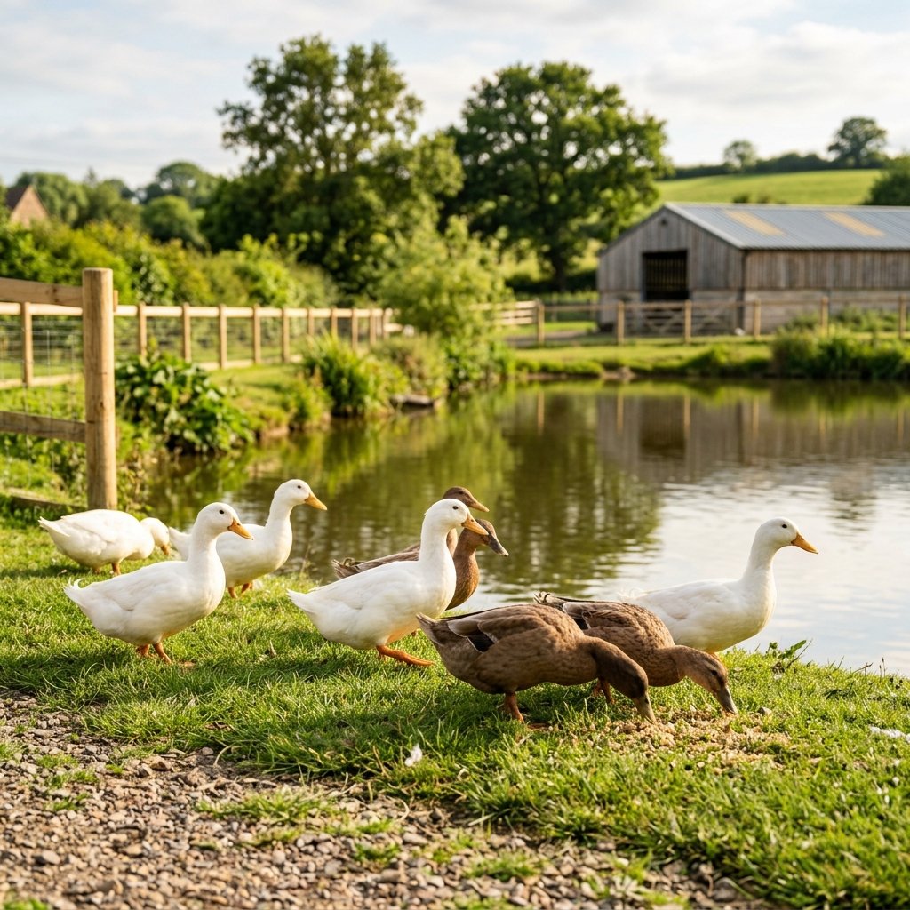 Naturally raised ducks at Idea Poultry Farming